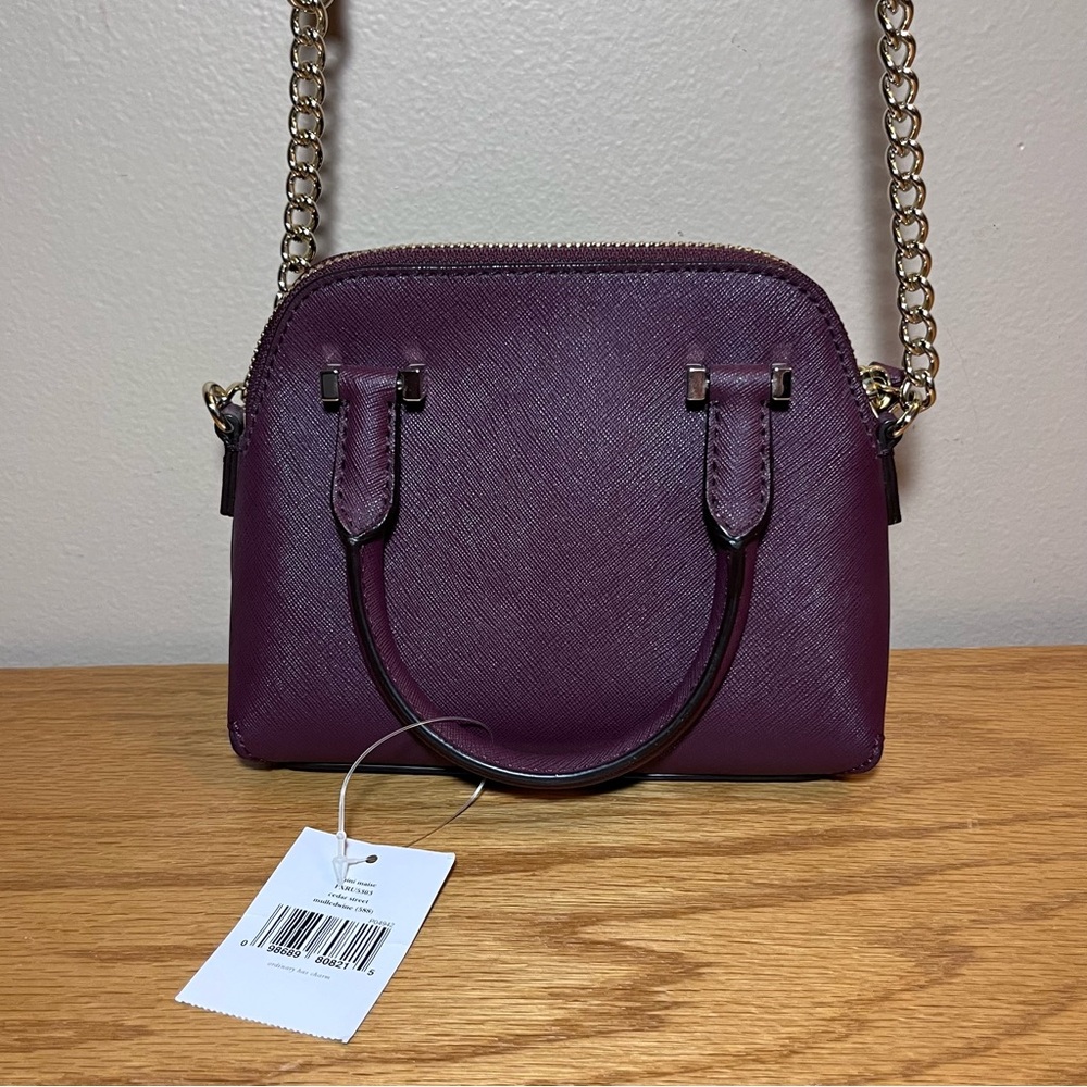 🎉 HP 🎉 NWT Kate Spade Cedar Street Mini Maise Mulledwine Crossbody - Picture 3 of 13